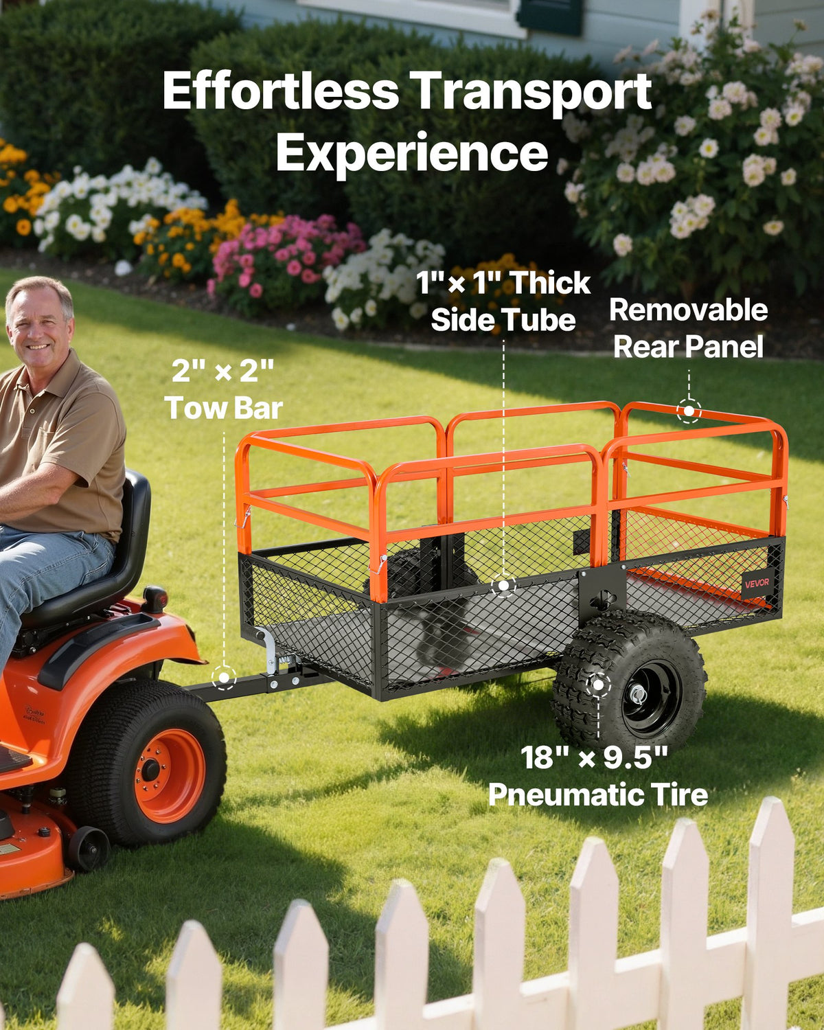 1800-lb steel dump trailer 28 cu ft product view 4