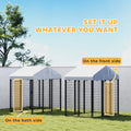 Outdoor Dog Kennel with Waterproof UV Resistant Cover 6 x 4 x 6 ft