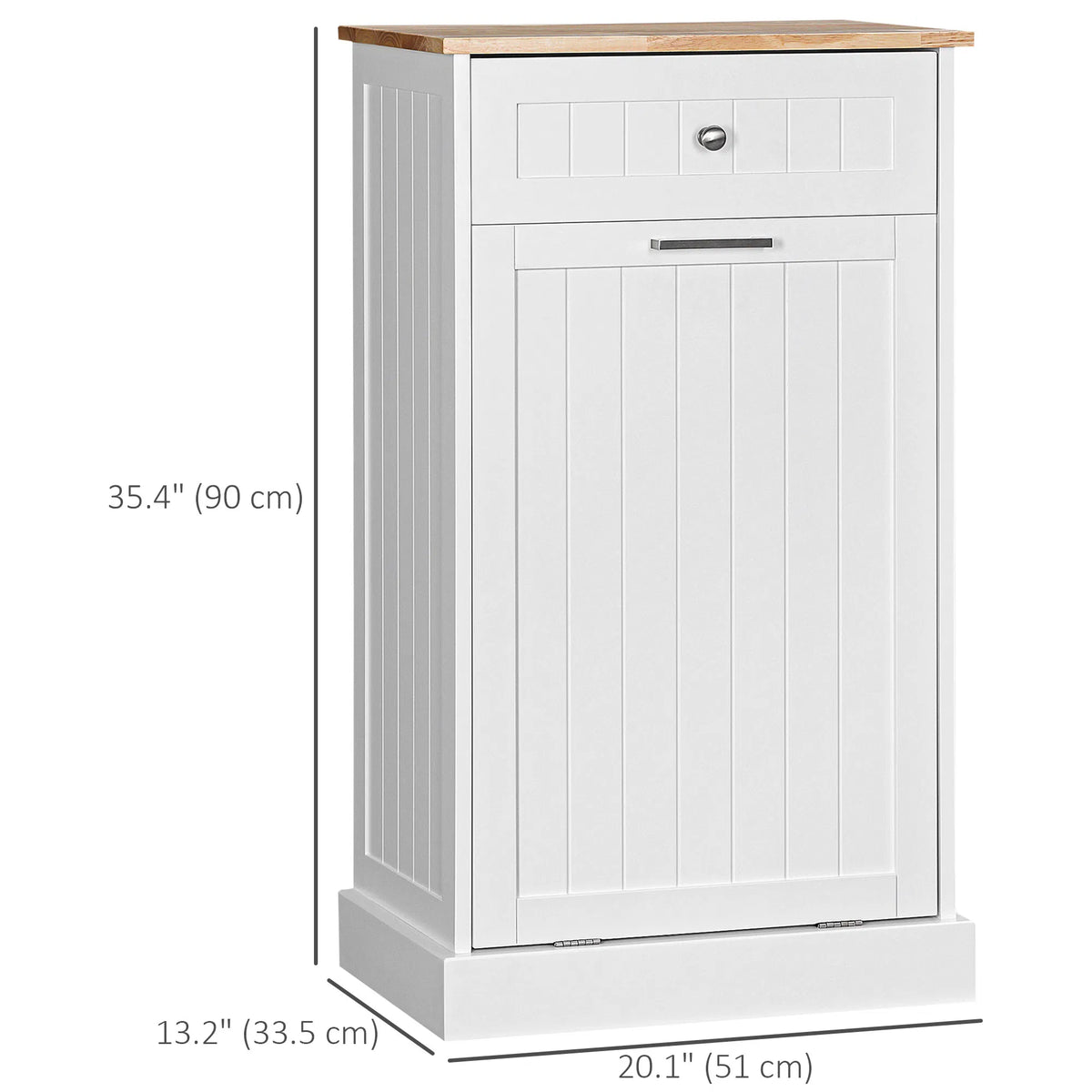 Kitchen Tilt Out Trash Bin Cabinet Free Standing Recycling Cabinet Trash Can - Image 4