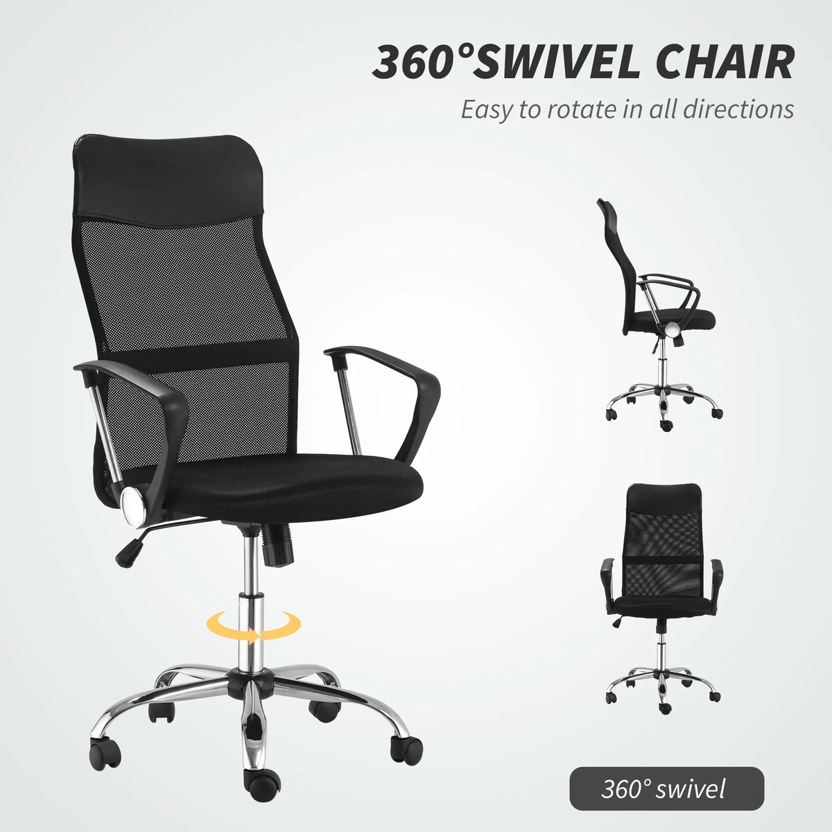Ergonomic Mesh Office Chair High Back Computer Desk Chair with Adjustable - Image 3