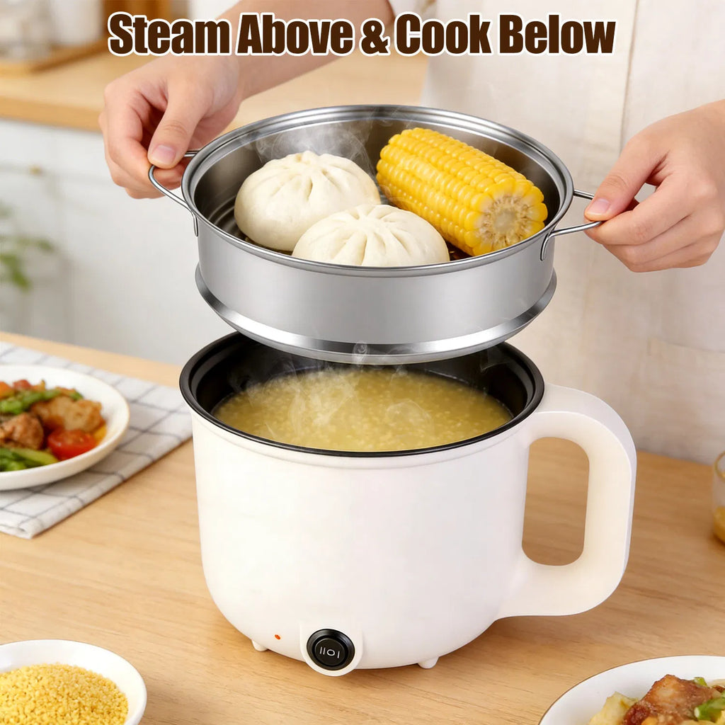 Electric Hot Pot with Steamer 1.8L Mini Portable Hot Pot with 300W 600W Dual - Image 5