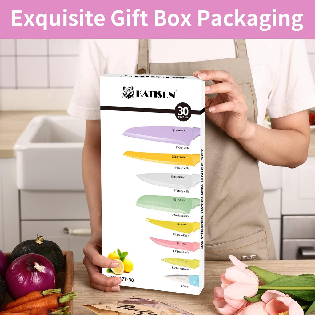 30 Piece Knife Set With Kitchen Cutting Board - Image 3