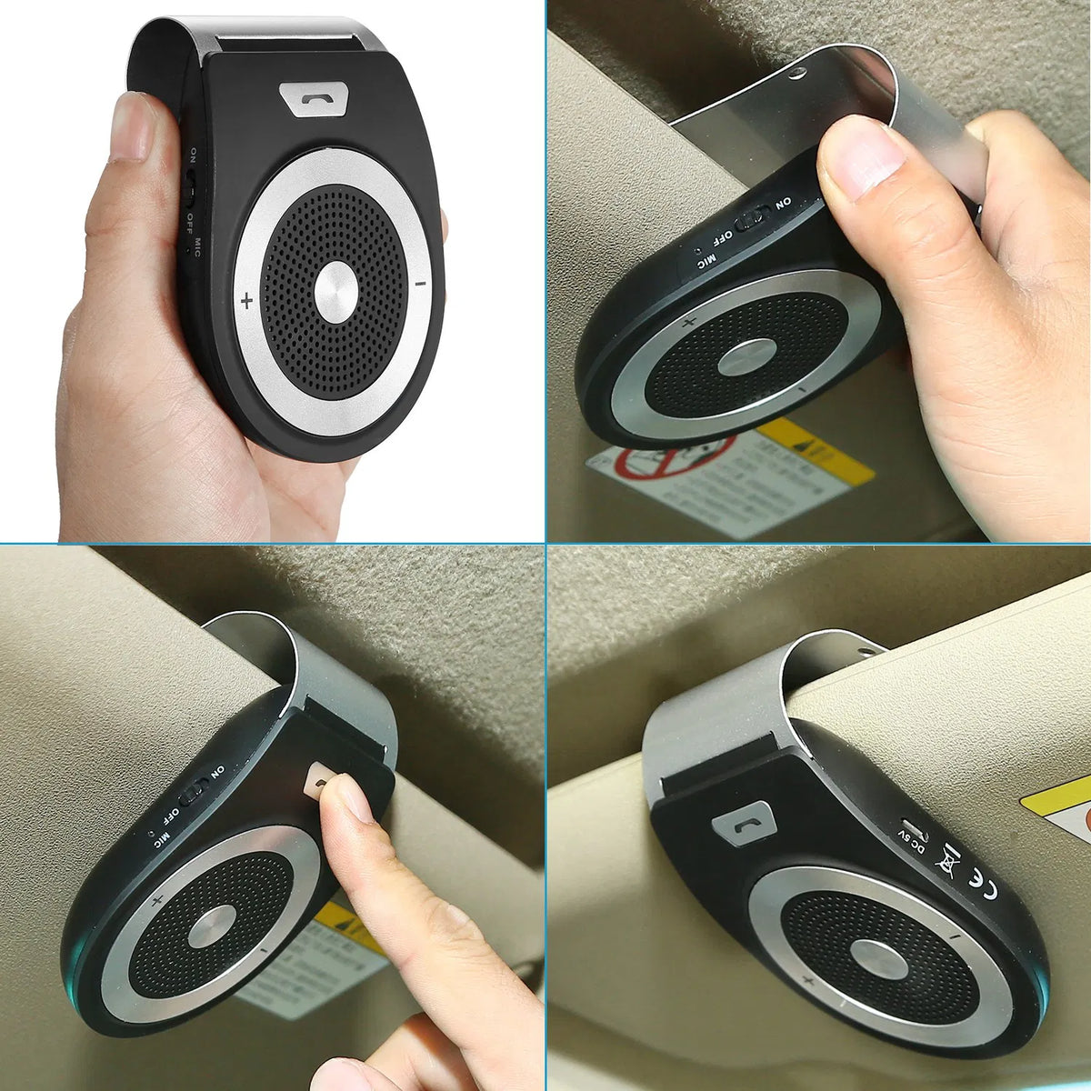 Car Wireless Speakerphone Wireless V4.1 In Car Speaker Hands free Calling Music - Image 4