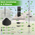 1Pc 94Inch Squirrel Proof Bird Feeder Pole Heavy Duty Bird House Pole Outdoor