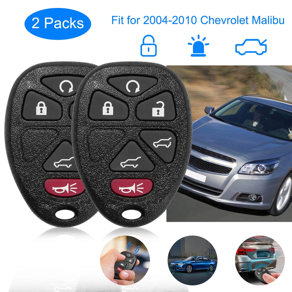 2 Keyless Entry Car Key Remote Key Fob Case Button Pad Replacement for - Image 2