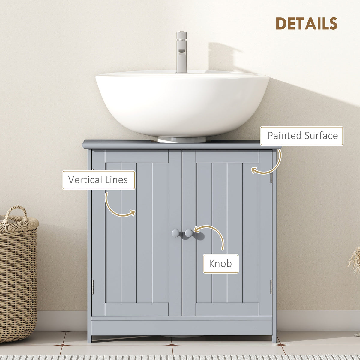 under sink bathroom cabinet pedestal packaging and components