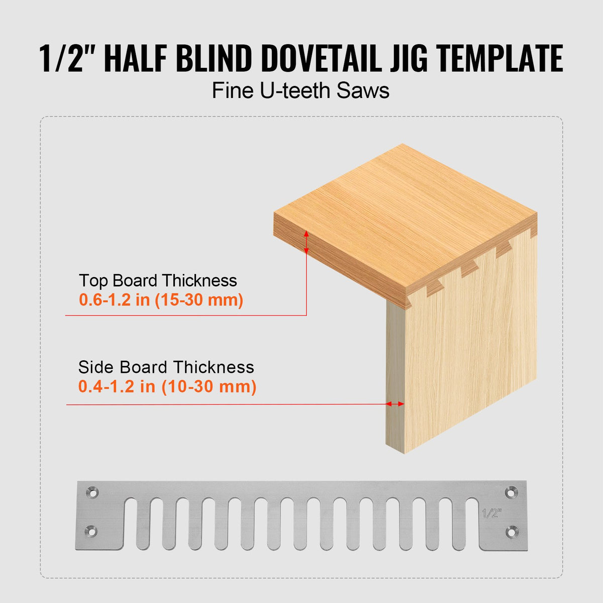 Dovetail Jig 12 In Width Dove Tailing Router Jigs With 4 Router Bits & 3 - Image 2
