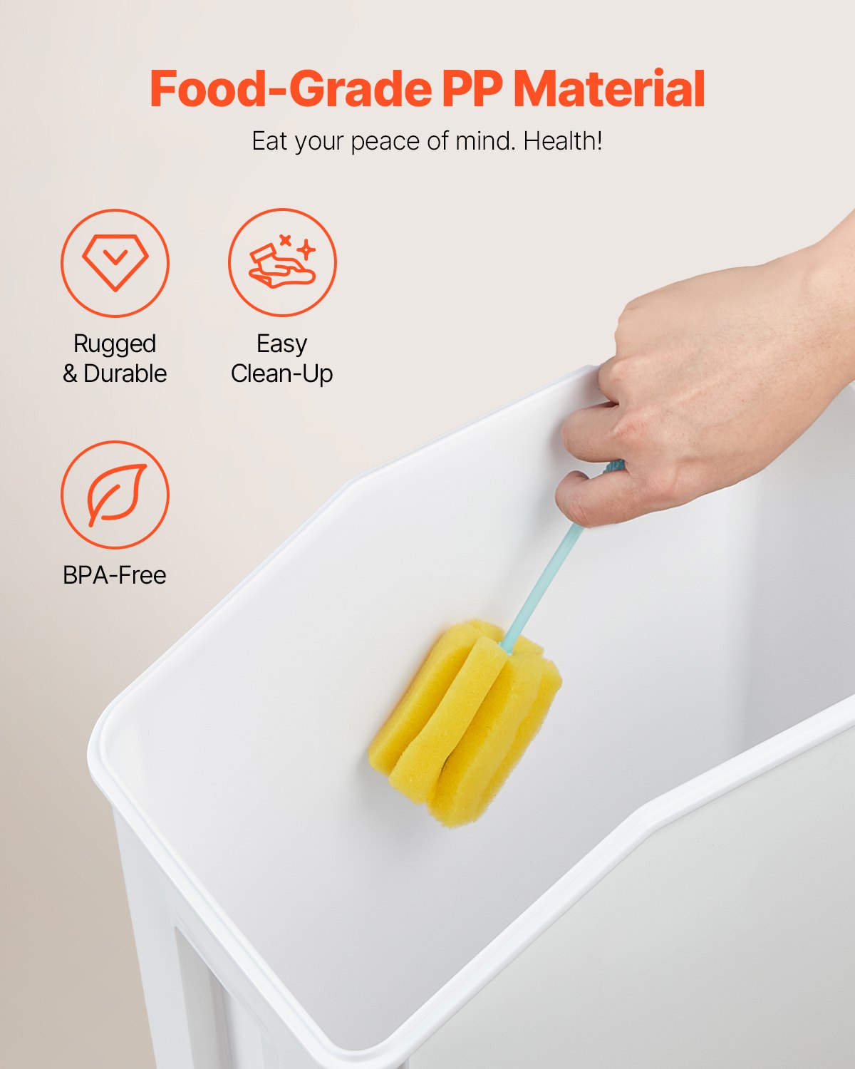 5galx2 Ingredient Storage Container Airtight Kitchen Bin - Dimensions and Specifications