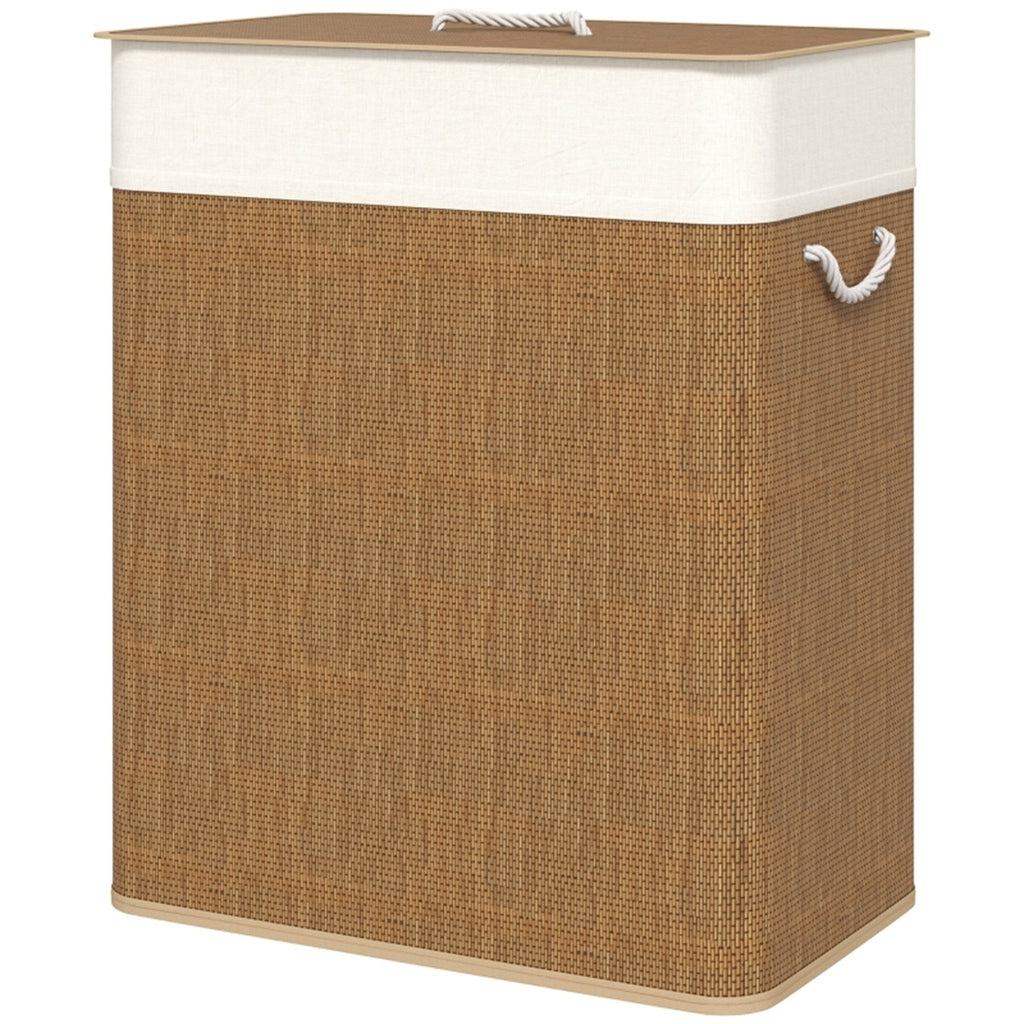Double Laundry Hamper with Lid