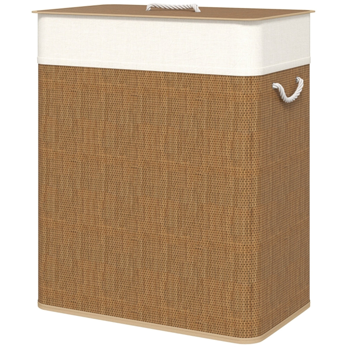 Double Laundry Hamper with Lid