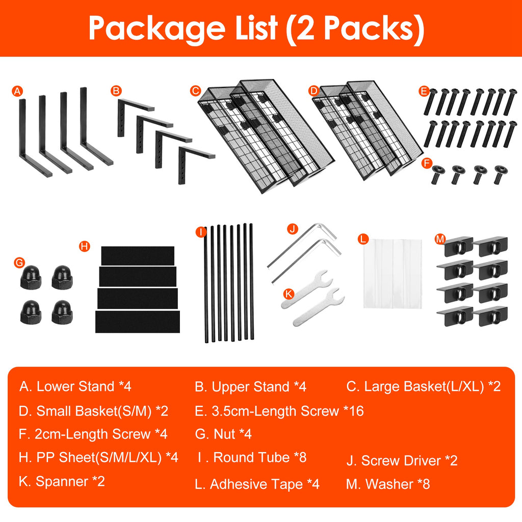2pcs under sink organizer tier product angle 7