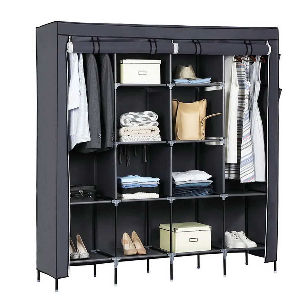 67" clothes closet portable wardrobe product angle 8