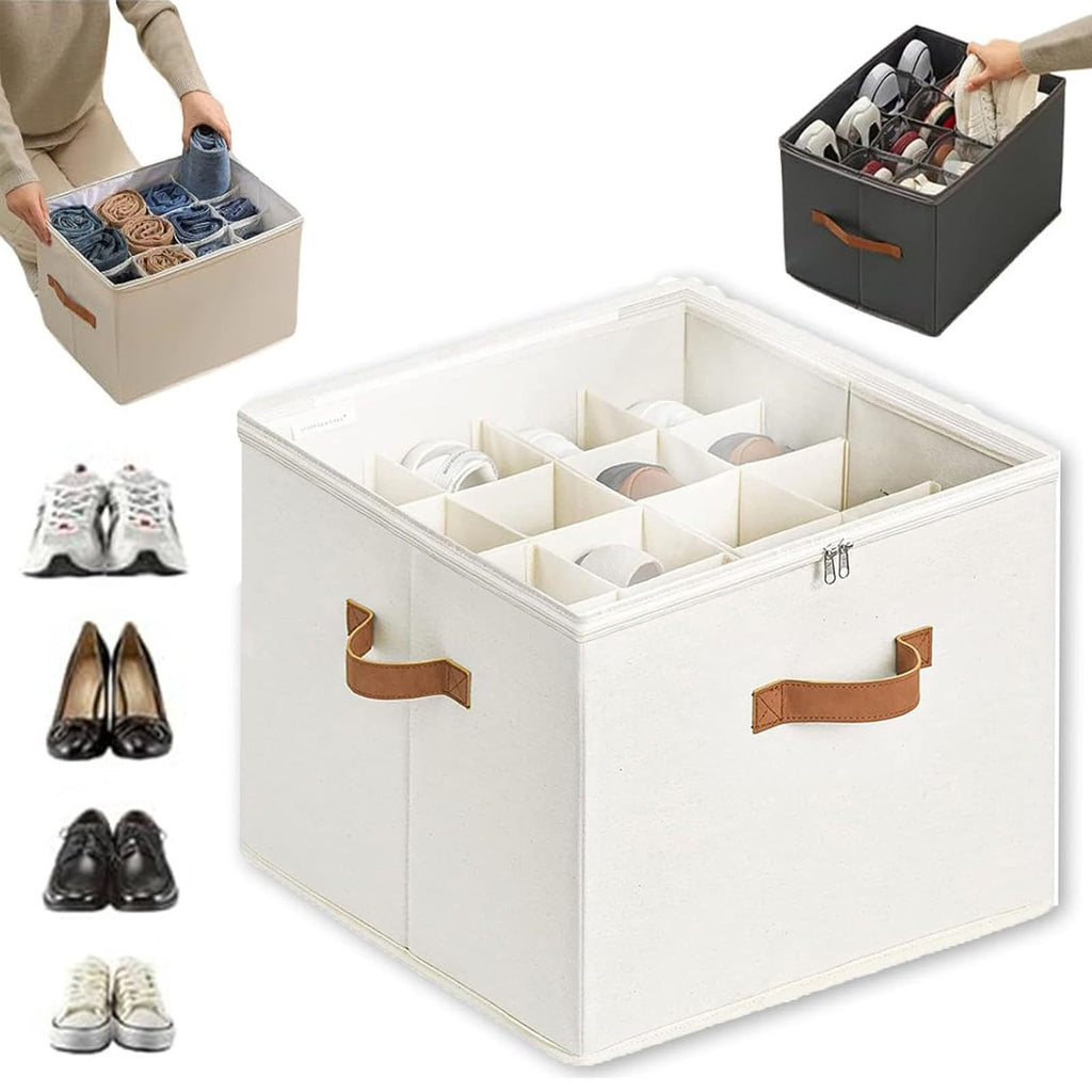 foldable fabric underbed shoe storage product angle 6