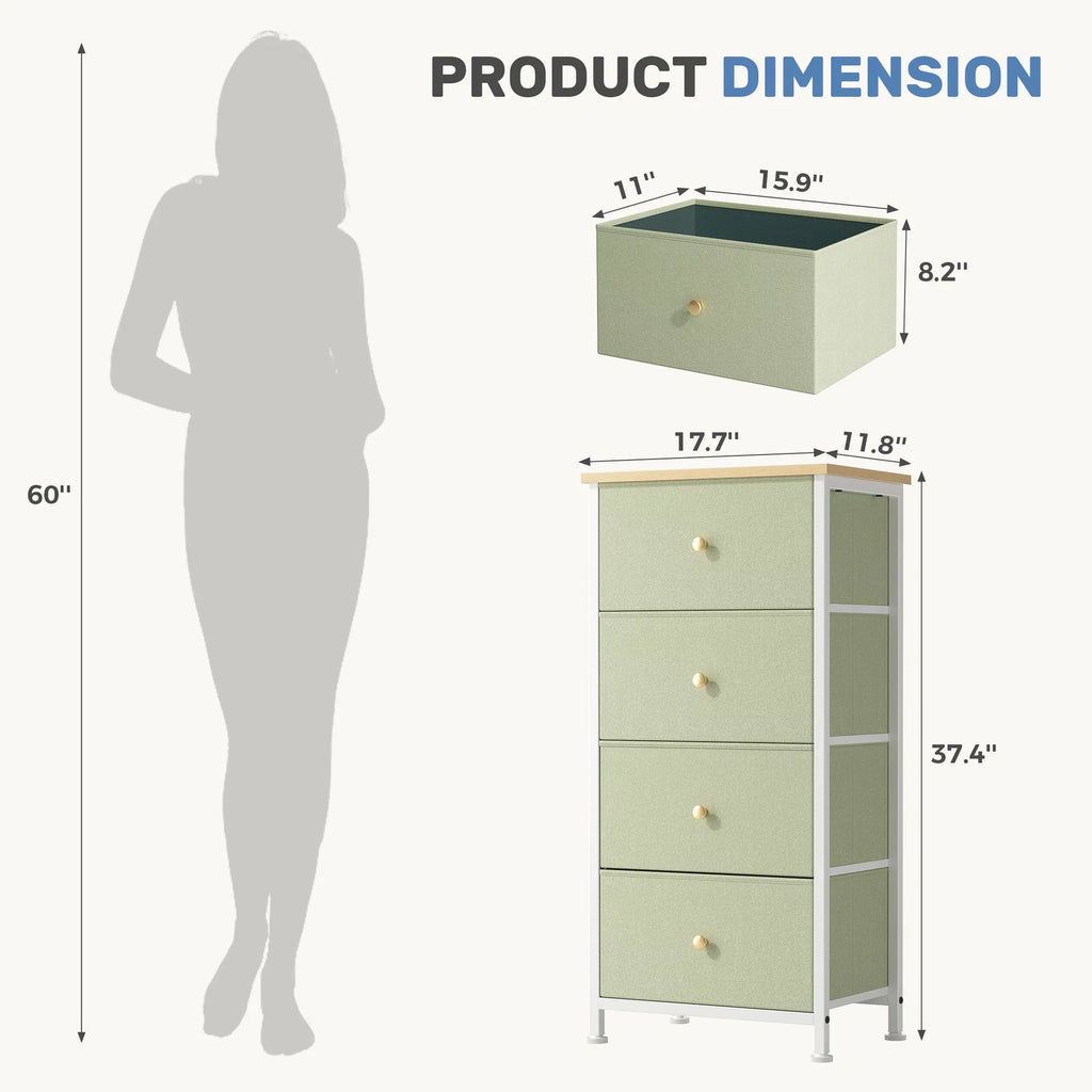 4 drawer storage cabinet suitable for bedrooms living rooms and wardrobes - Image 2