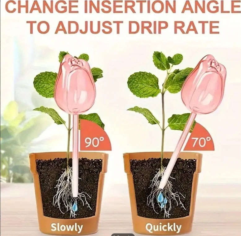 pink tulip plant watering balls product angle 7