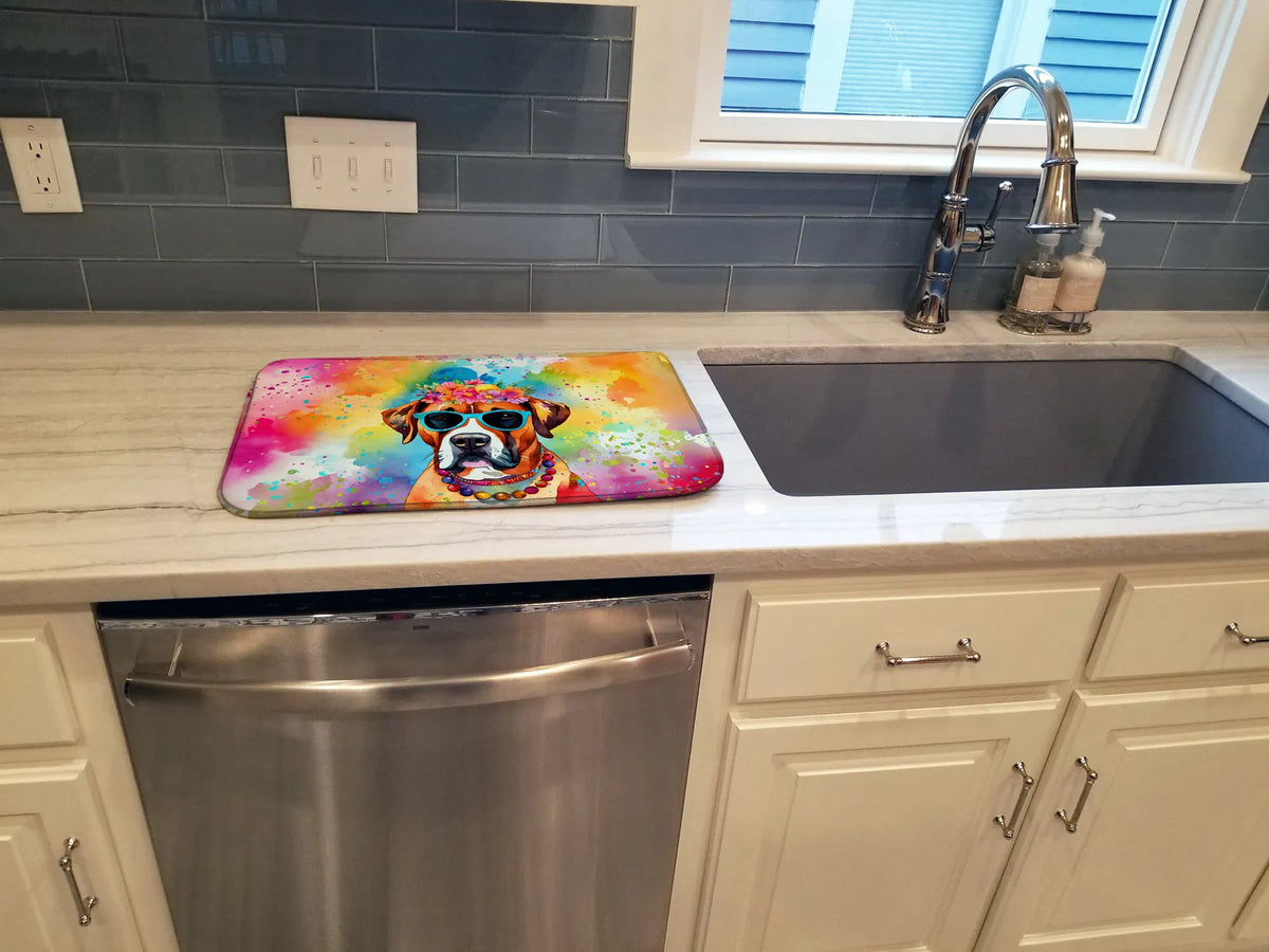 Boxer Hippie Dawg Dish Drying Mat Absorbent Dish Drying Mat Pad for Kitchen - Image 5