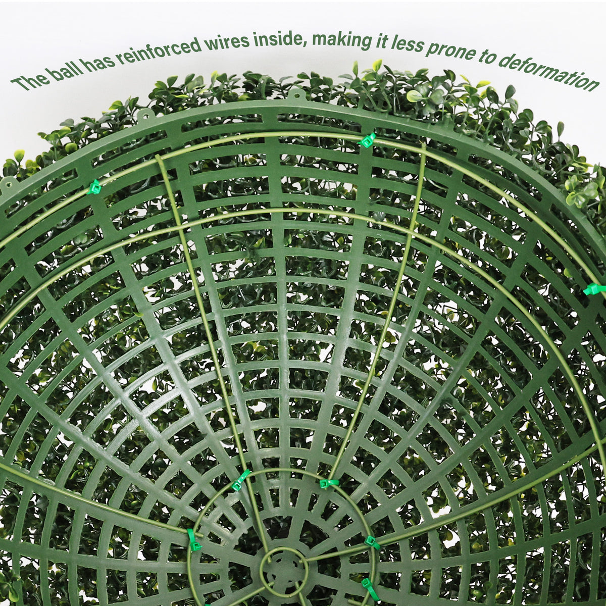 22.4IN dark Artificial Topiary Balls Outdoor Faux Boxwood Large Decorative - Image 3