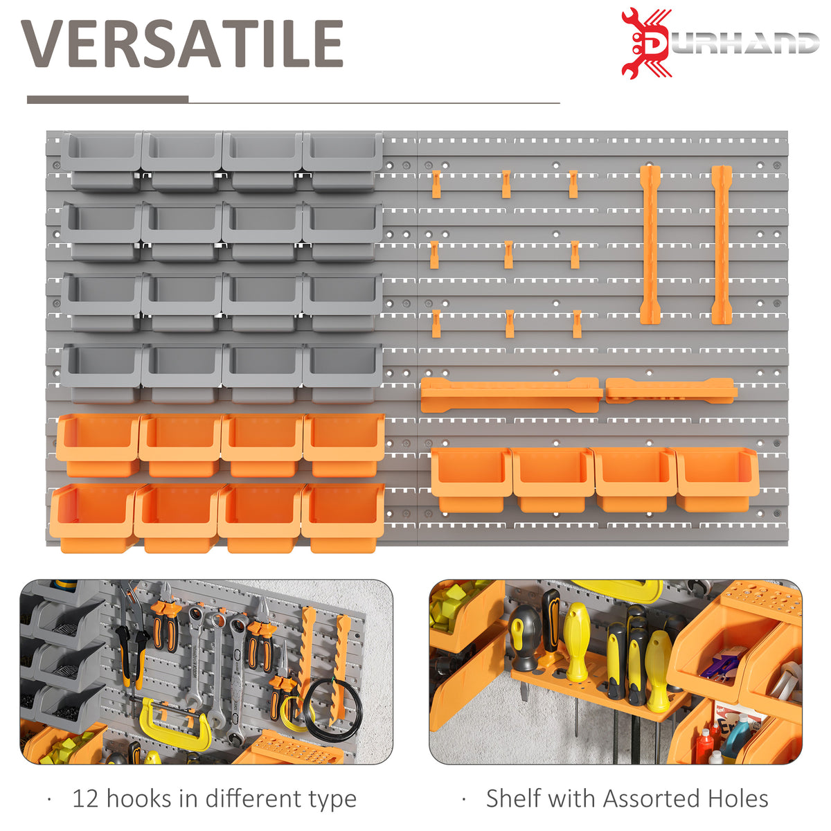 44 pcs wall mounted pegboard product angle 7