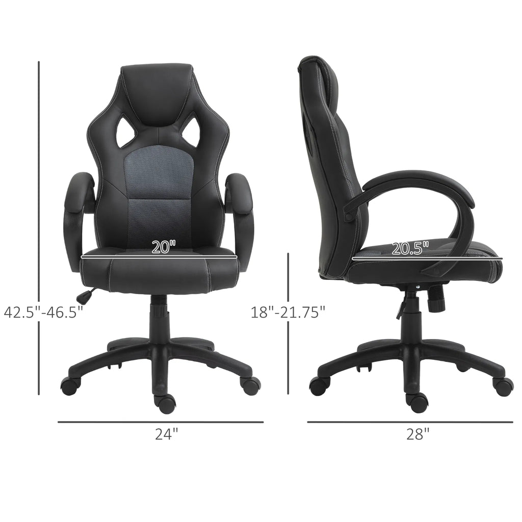 Racing Gaming Chair Office Chair Computer Desk Gamer Chair with Swivel Wheels - Image 4