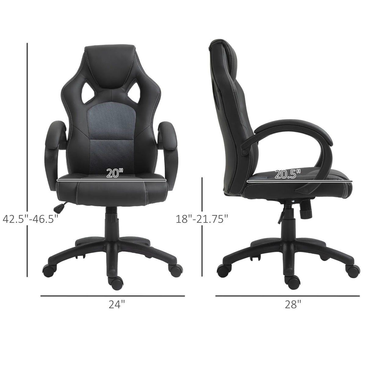 Racing Gaming Chair Office Chair Computer Desk Gamer Chair with Swivel Wheels - Image 4