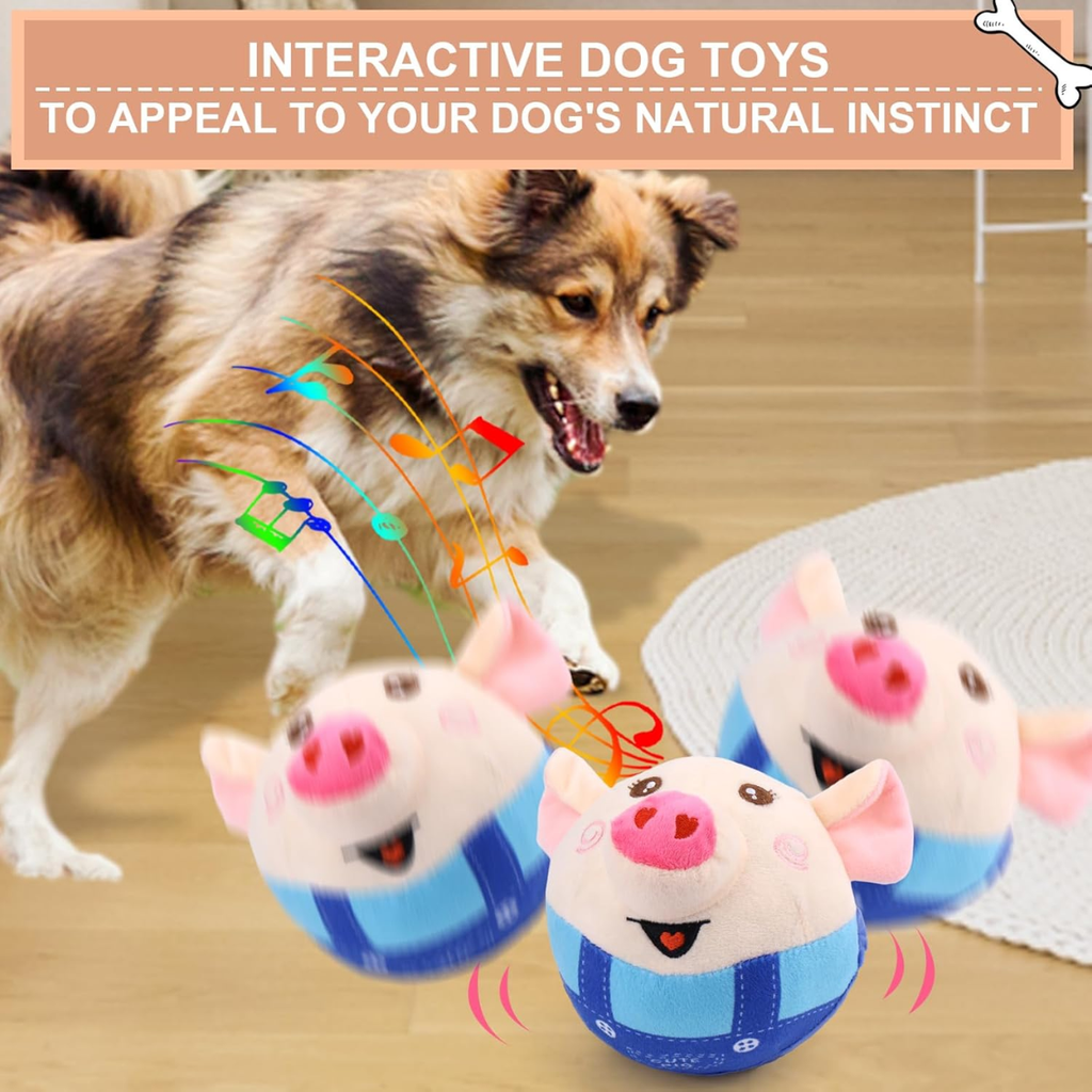 Interactive Dog Toys Pig Jumping Squeaky Dog Toys With Recording And Music - Image 4