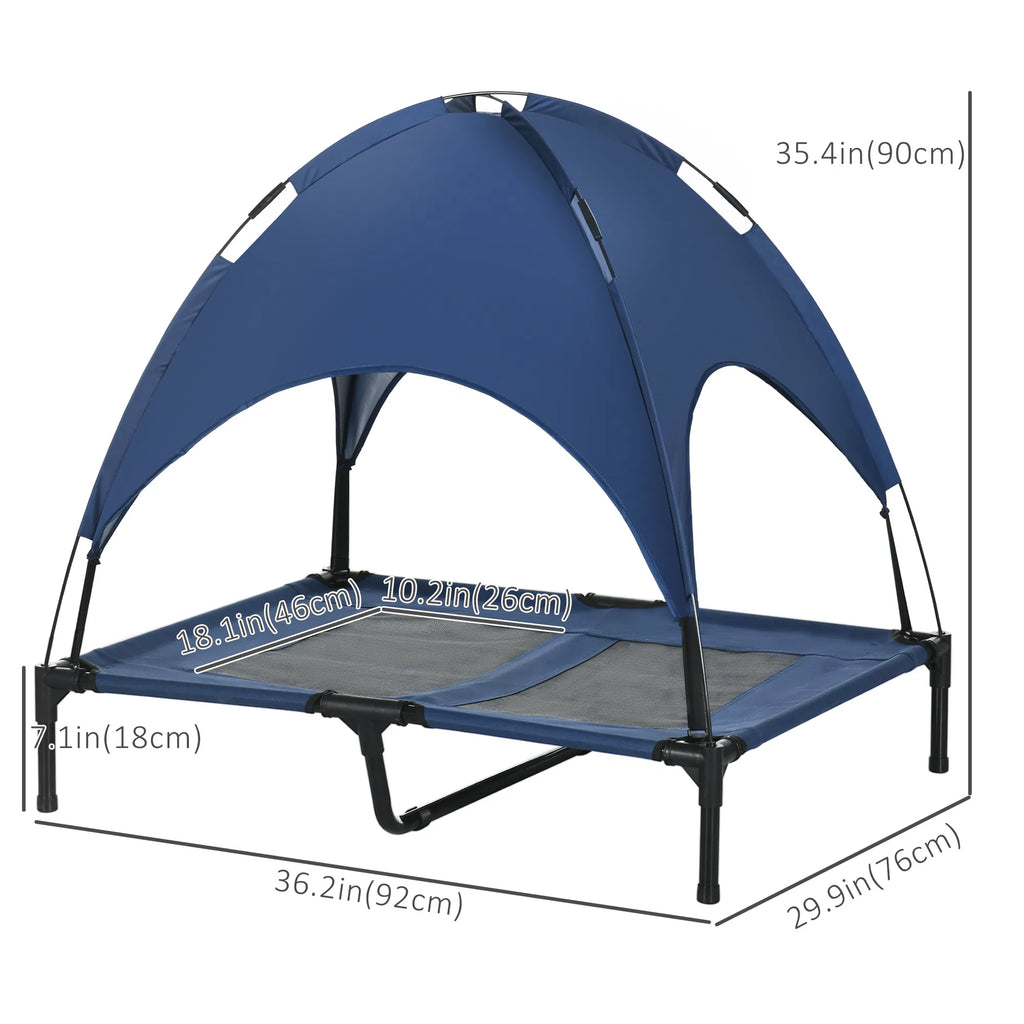 Elevated Dog Bed with Canopy Portable Raised Dog Cot for L Sized Dogs Indoor - Image 5