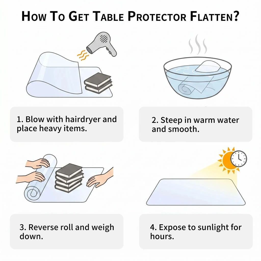 1.5mm Thick Clear Table Cover Protector Table Cover Rectangle PVC Clear Table - Image 3