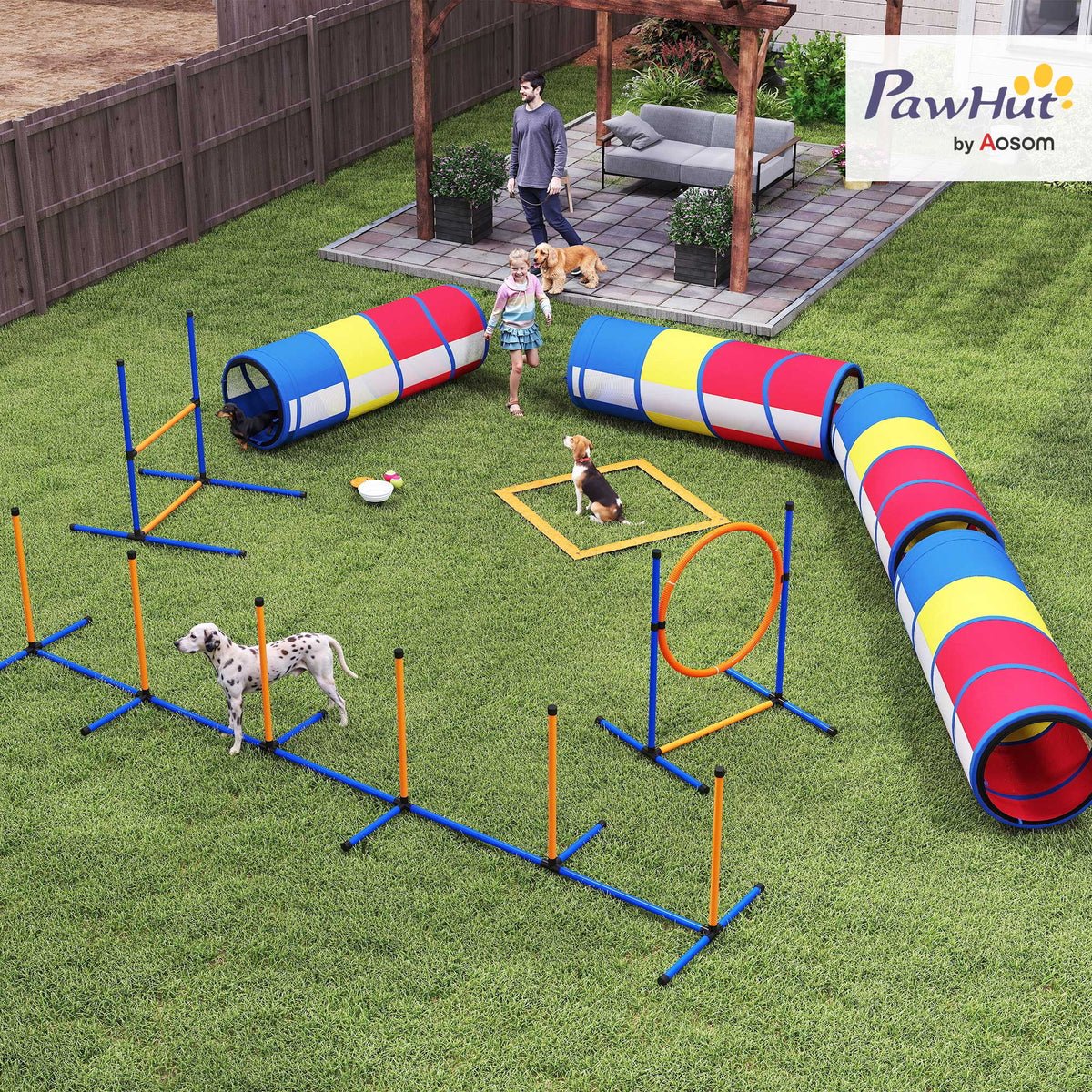 Dog Agility Training Equipment 12 Piece Dog Obstacle Course with Adjustable - Image 4