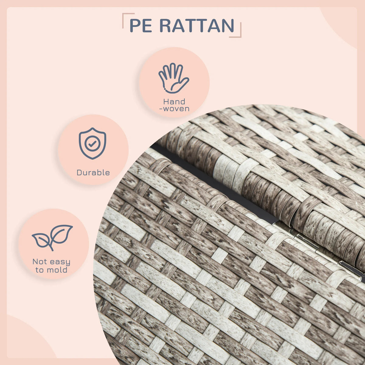 Wicker Pet House Dog Bed for Indoor/Outdoor Rattan Furniture with Cushion - Image 4