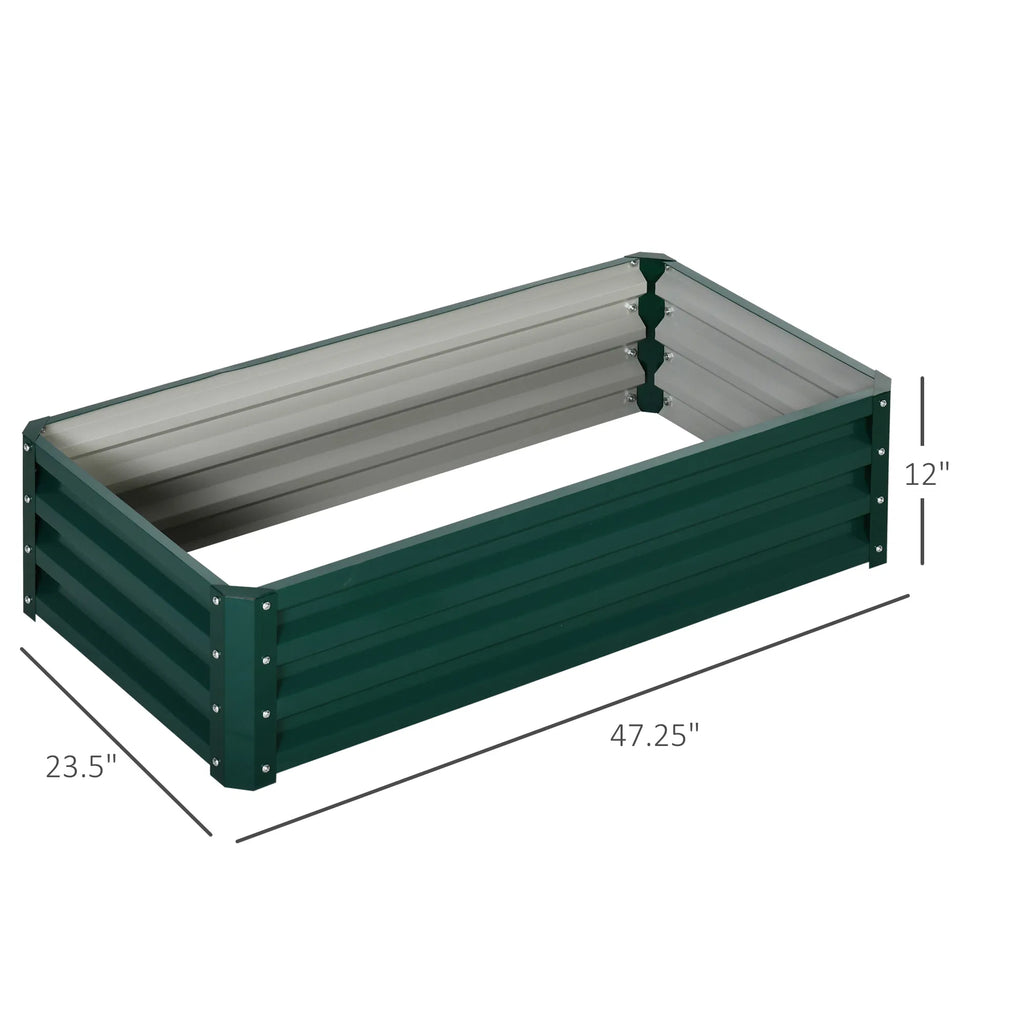 Galvanized Raised Garden Bed Outdoor Planter Box for Vegetables Flowers - Image 2