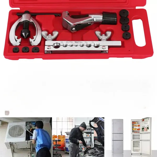 10 piece Pipe Flaring Kit Brake Fuel Pipe Repair Flaring Kit With Cutter And - Image 4