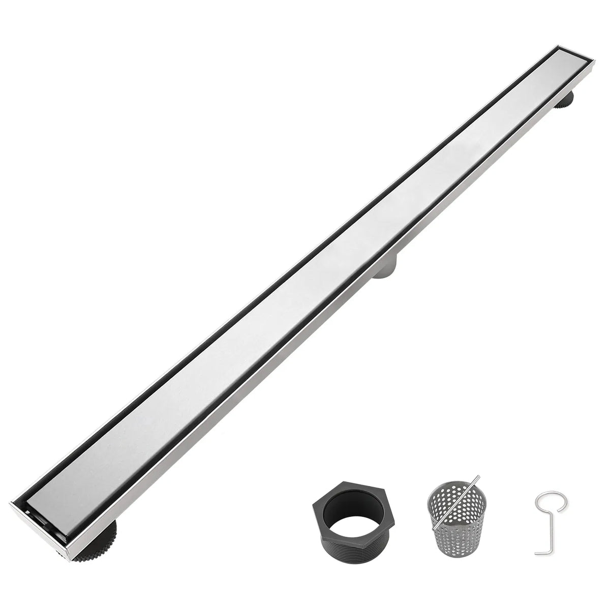 32 Inch Linear Shower Drain with 2 in 1 Flat & Tile Add Removable Cover 304 - Image 2