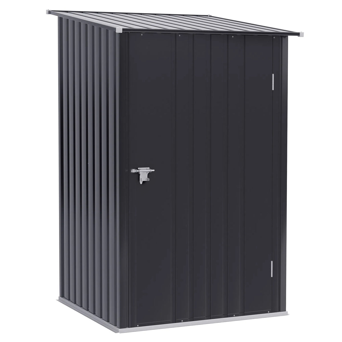Garden Tool Storage Shed Small Steel Shed with Lockable Door for Garden & - Image 5