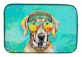 Weimaraner Hippie Dawg Dish Drying Mat Absorbent Dish Drying Mat Pad for