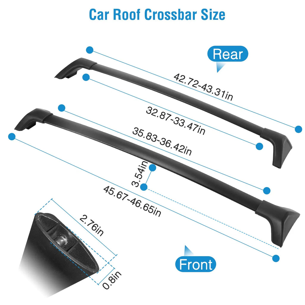 Car Roof Rack Cross Bars Aluminum Alloy Cargo Carrier Rooftop Crossbars Fit for