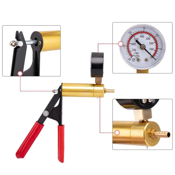2 In 1 Brake Bleeder Kit Hand Held Vacuum Pump Test Set For Automotive With - Image 5