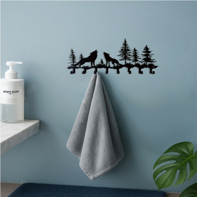 wolf key holder wall mount in use lifestyle