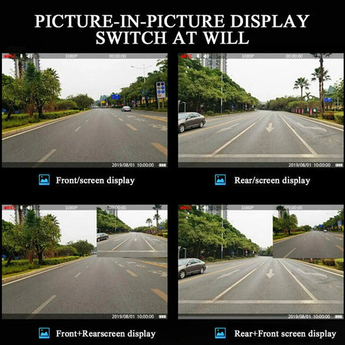1080P HD Rearview Mirror Car DVR Dual Dash Cam Camera Front Rear Video Recorder - Image 2