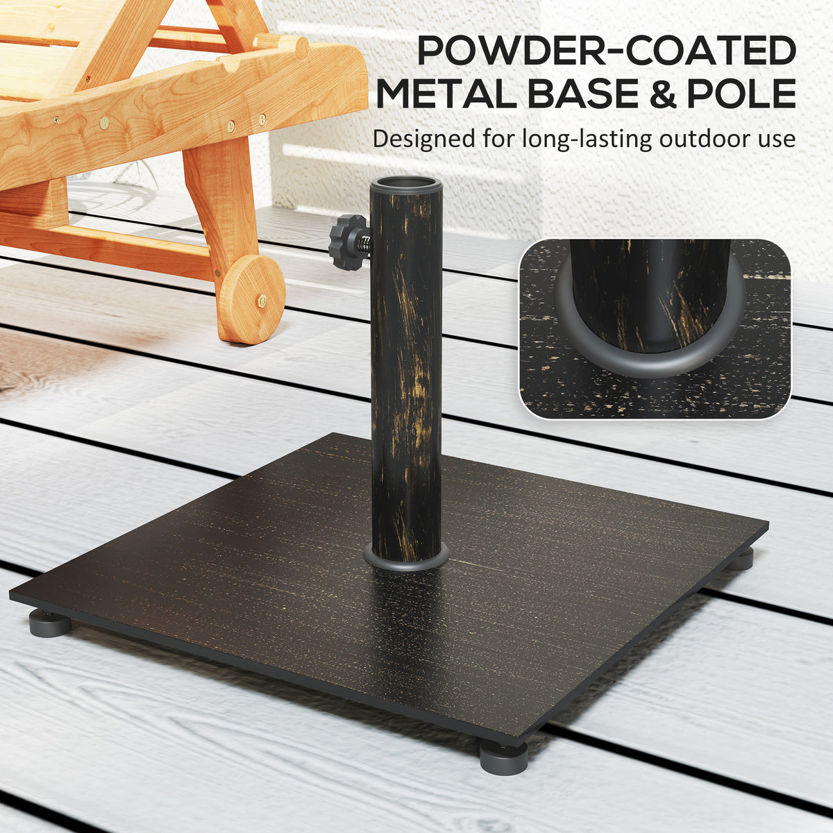 29-lb Square Patio Umbrella Base - Bronze