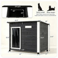 42.5" x 27" x 33.5" Outdoor Dog House with Sloped Asphalt Roof Elevated Floor