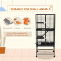 Rolling Small Animal Cage 53.5"H Chinchilla Cage for Ferrets Squirrels w/
