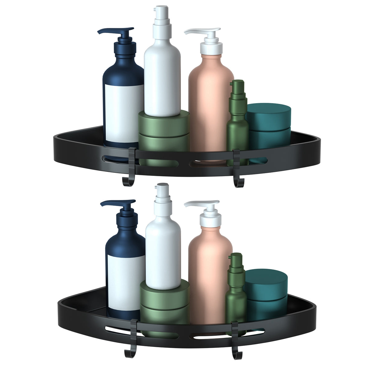 2pcs corner shower caddy shelf main view