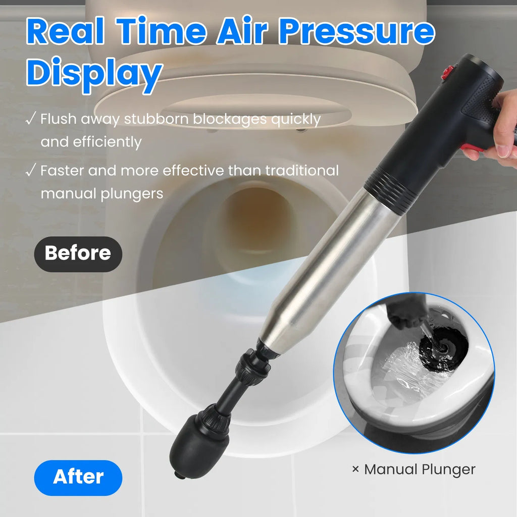 Electric Toilet Plunger High Pressure Air Plunger Air Drain Blaster Drain Clog - Image 5