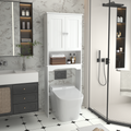White Over-the-Toilet Bathroom Storage Cabinet