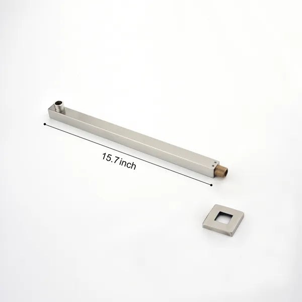 Shower Arm With Flange 1/2 NPT Tapered Threads Rain Shower Head Arm Wall - Image 3