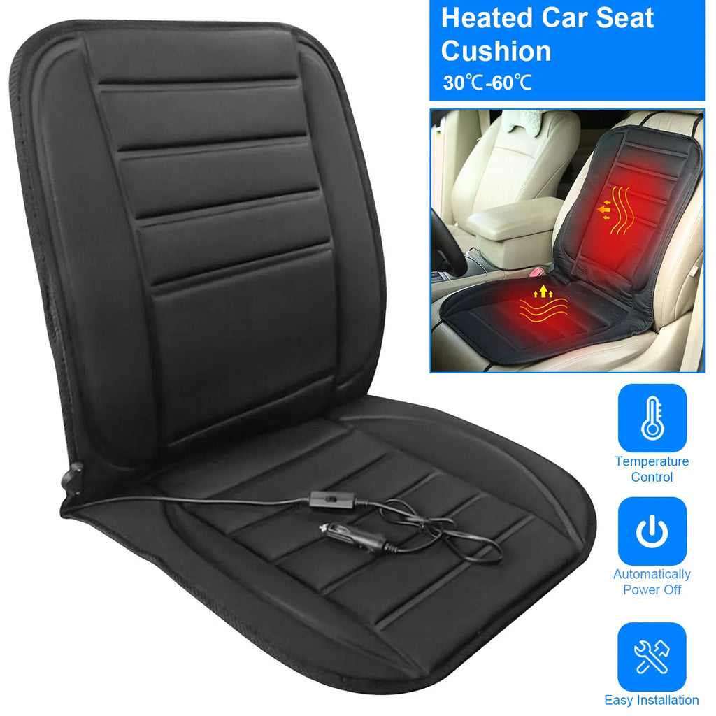 Heated Car Seat Cushion 12V Auto Seat Cover Warmer with Adjustable Temperature