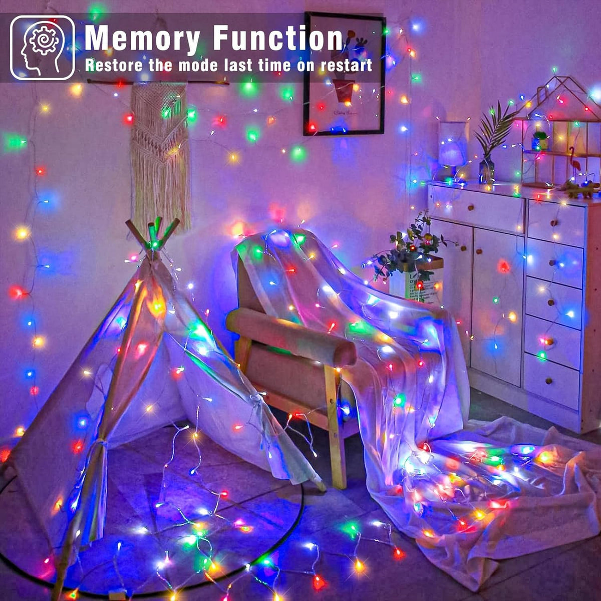 Multicolor String Lights LED Ice Bar Light 10m 400mm Curtain Light Modes With - Image 4