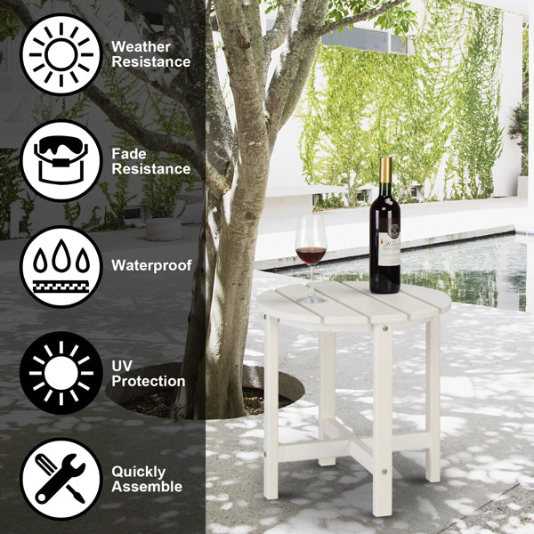 White Round HDPE Side Table