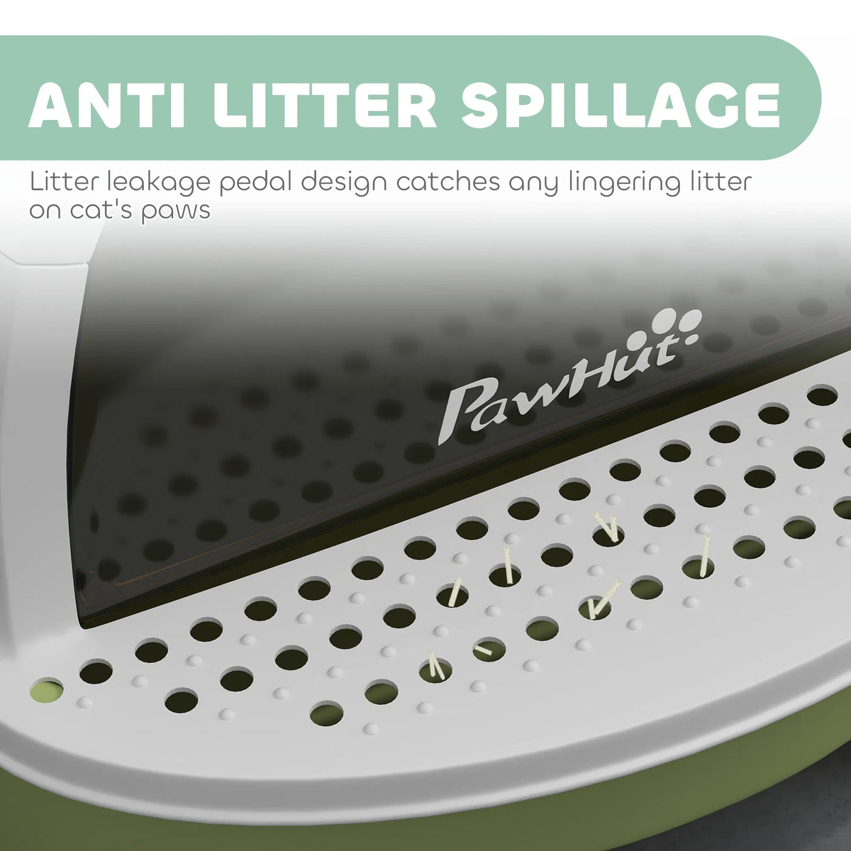 Cat Litter Box with Lid Front Door Flap Scoop Handle Easy Clean for Small - Image 5