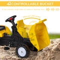 Ride on Tractor for Kids Pedal Construction Car with Manual Control Bucket for